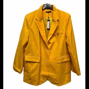 Nasty Gal Oversized Twill Blazer Golden Orange
